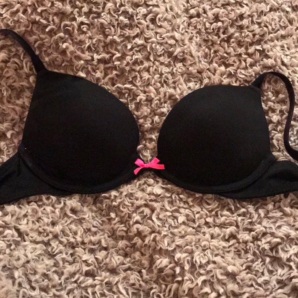 3/$25 Black and hot pink push-up bra